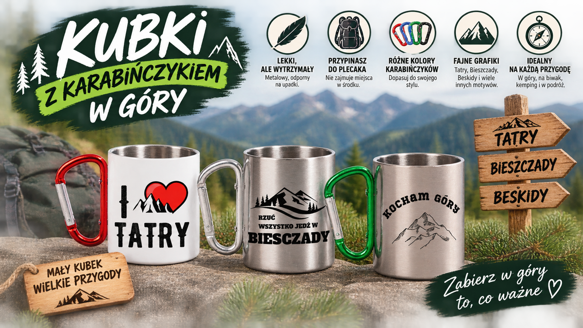 Kubki z karabińczykiem w góry – dlaczego warto mieć taki kubek na szlaku?