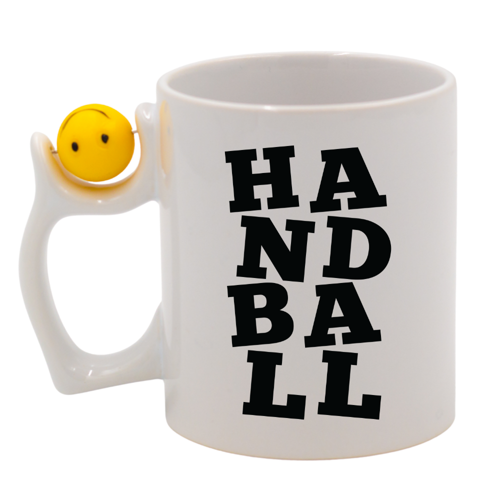 Kubek z piłką i czarnym napisem "HANDBALL" #6