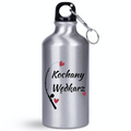 Butelka srebrna 400 ml z nadrukiem "Kochany Wędkarz" – wędkarstwo #1