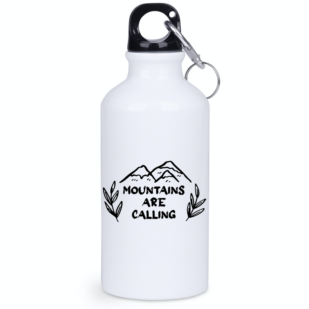 Butelka biała 400 ml z nadrukiem „Mountains are calling” - góry #8