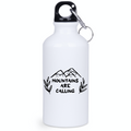 Butelka biała 400 ml z nadrukiem „Mountains are calling” - góry #8