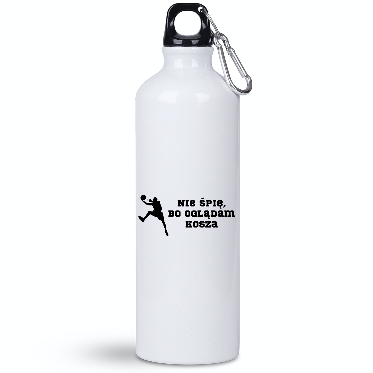 Butelka 800 ml z nadrukiem "Nie śpię, bo oglądam kosza" – koszykówka #7