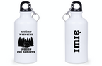 Butelka biała 400 ml z nadrukiem „Rzućmy wszystko, jedźmy pod namioty” – camping, namiot #10