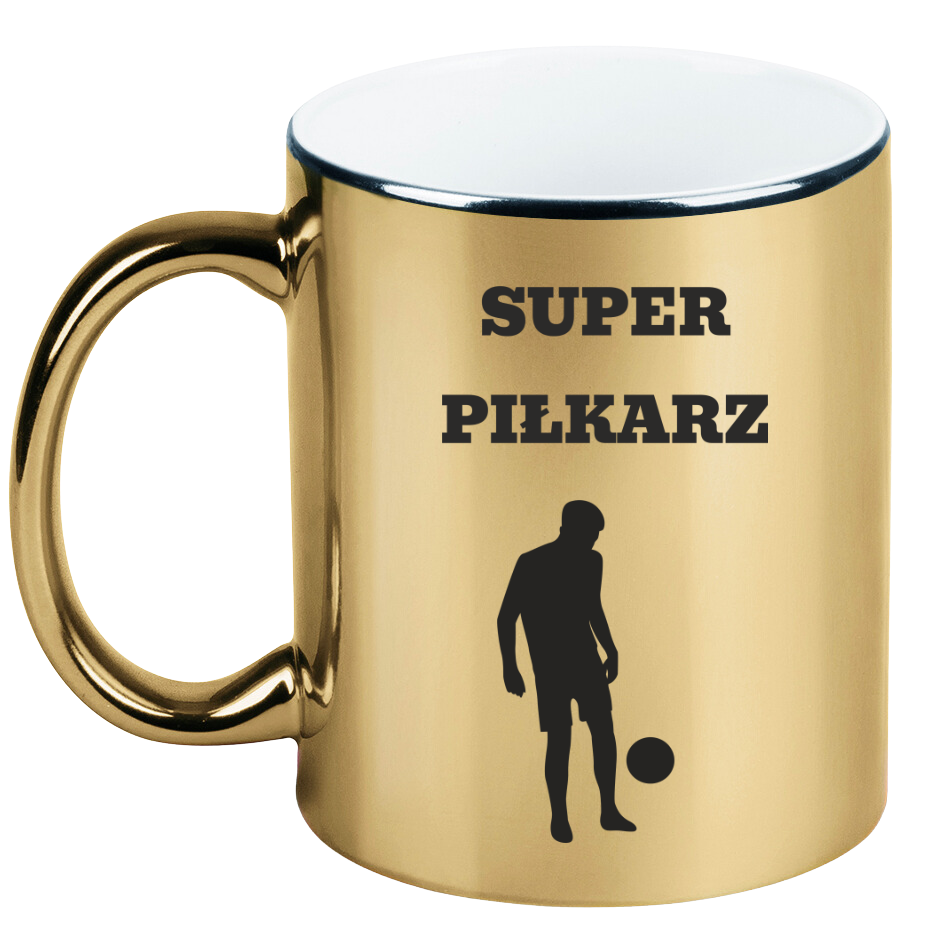 Kubek biały z nadrukiem "Super Piłkarz" – piłka nożna #7