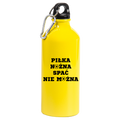 Bidon żółty 600 ml dla kibica piłki nożnej z napisem "Piłka nożna – spać nie można" #9