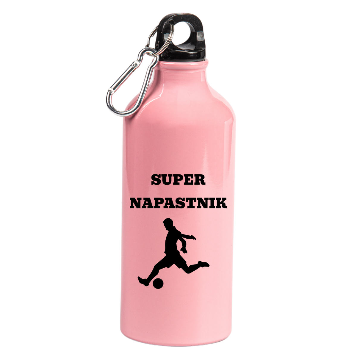 Butelka różowa 600 ml z napisem "Super Napastnik" #6