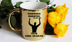 Kubek złoty pamiątka po pierwszym półmaratonie + imię i czas – bieganie #9