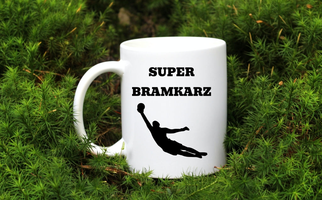Kubek biały z nadrukiem "Super Bramkarz" – piłka nożna #15