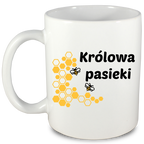 Kubek biały dla pszczelarza "Królowa pasieki" #9