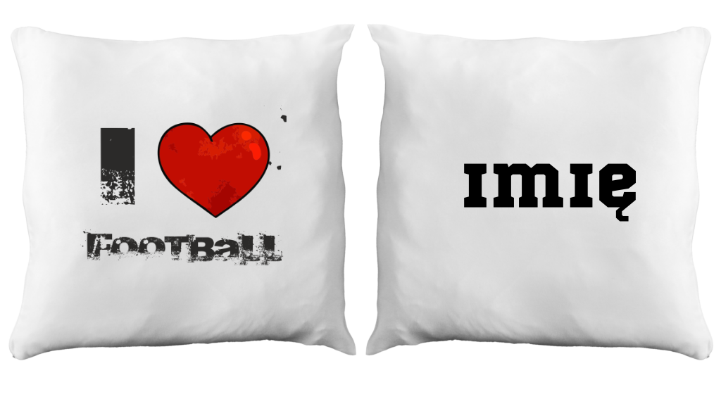 Poduszka z nadrukiem "I LOVE FOOTBALL" - piłka nożna #3