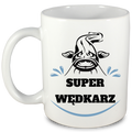 Kubek biały z nadrukiem: "Super wędkarz" - wędkarstwo #9