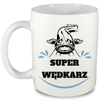 Kubek biały z nadrukiem: "Super wędkarz" - wędkarstwo #9