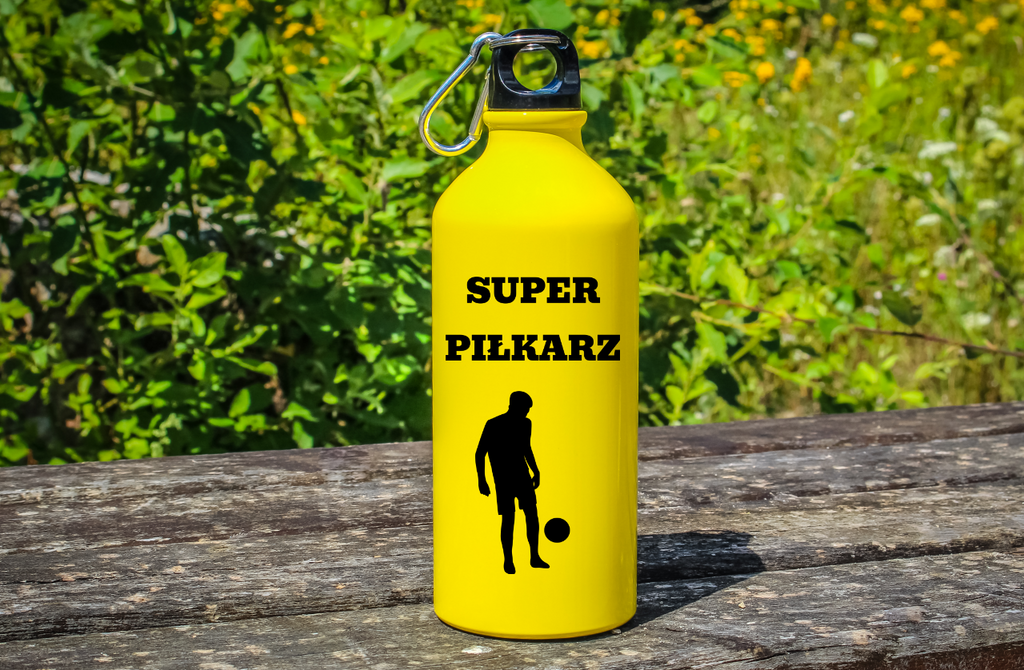 Bidon żółty 600 ml z napisem "Super Piłkarz" – piłka nożna #3