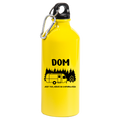 Butelka żółta 600 ml z nadrukiem "Dom jest tam, gdzie go zaparkujesz" – camping, namiot, podróże #6