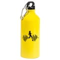 Butelka żółta 600 ml z grafiką biegowe EKG, dla biegaczki – bieganie #5
