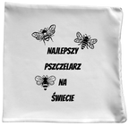 Poduszka z nadrukiem "Najlepszy pszczelarz na świecie" - pszczelarstwo #1