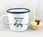 Kubek emaliowany biały z nadrukiem "Kierunek ryby" #4