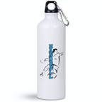 Butelka biała 800 ml z niebieskim napisem "HANDBALL" i grafiką piłkarza #1