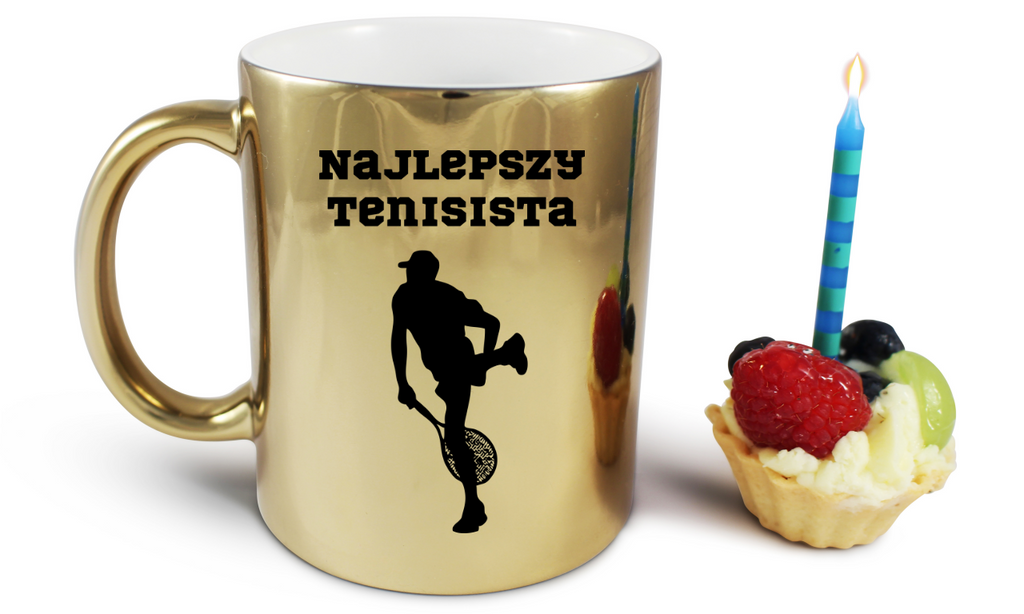 Kubek złoty z napisem "NAJLEPSZY TENISISTA" #1