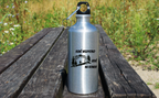 Bidon srebrny 500 ml na rower z nadrukiem „Rzuć szybko, jedź na rower” – dla rowerzystów #10