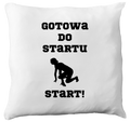 Poduszka dla biegaczki – z nadrukiem "Gotowa do startu start!" – bieganie #5
