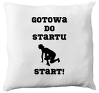 Poduszka dla biegaczki – z nadrukiem "Gotowa do startu start!" – bieganie #5