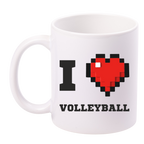 Kubek biały z nadrukiem "I LOVE VOLLEYBALL" #3