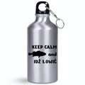 Butelka srebrna 400 ml z nadrukiem "KEEP CALM and IDŹ ŁOWIĆ" – wędkarstwo #5