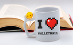 Kubek z piłką w uchwycie i napisem "I LOVE VOLLEYBALL" #1
