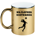 Kubek złoty z nadrukiem "Najlepsza Siatkarka" – siatkówka #5