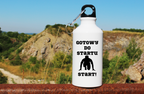 Bidon biały 400 ml dla biegacza – nadruk "Gotowy do startu, start!" – bieganie #6
