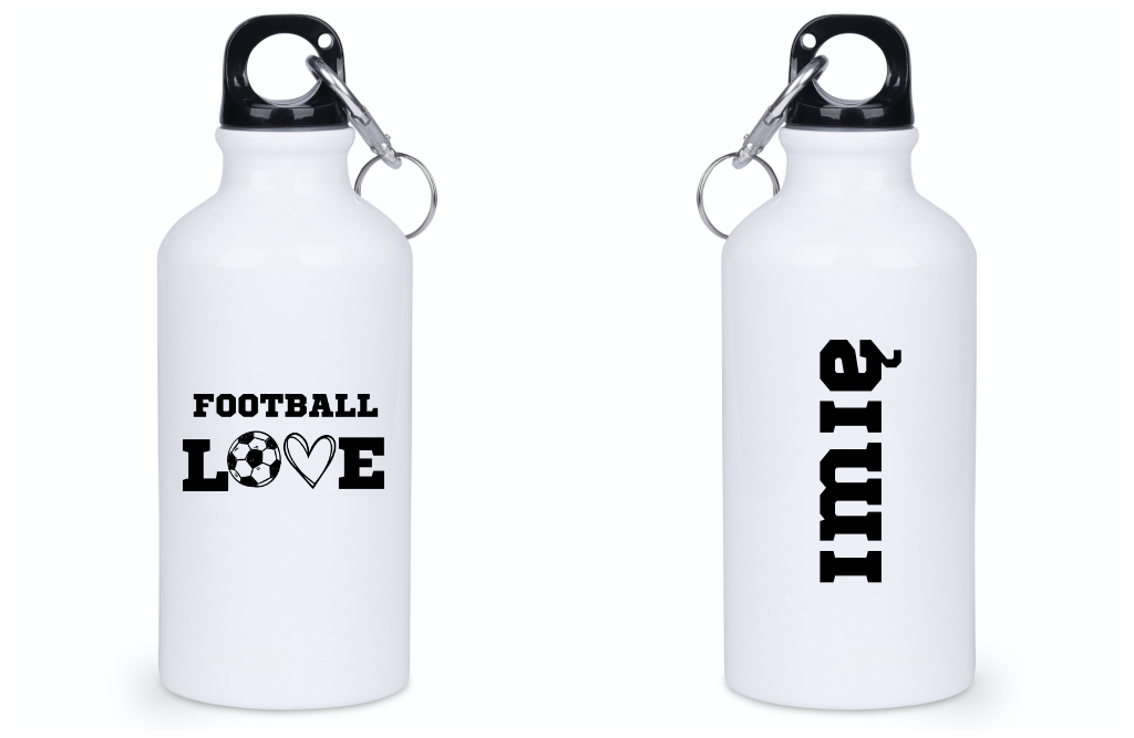 Bidon biały 400 ml dla kibica piłki nożnej z napisem "FOOTBALL LOVE" #14