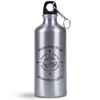 Bidon srebrny 500 ml z grafiką „Wszystkie drogi prowadzą w góry” – trekking #11