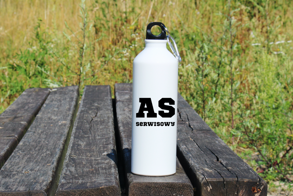 Bidon biały 800 ml z napisem: "AS SERWISOWY" #7