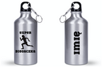 Butelka srebrna 400 ml z nadrukiem "Super Biegaczka" – bieganie #8