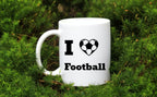 Kubek biały z napisem "I Love Football" – piłka nożna #6