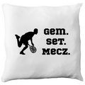 Poduszka z napisem "Gem Set Mecz" – męska #9