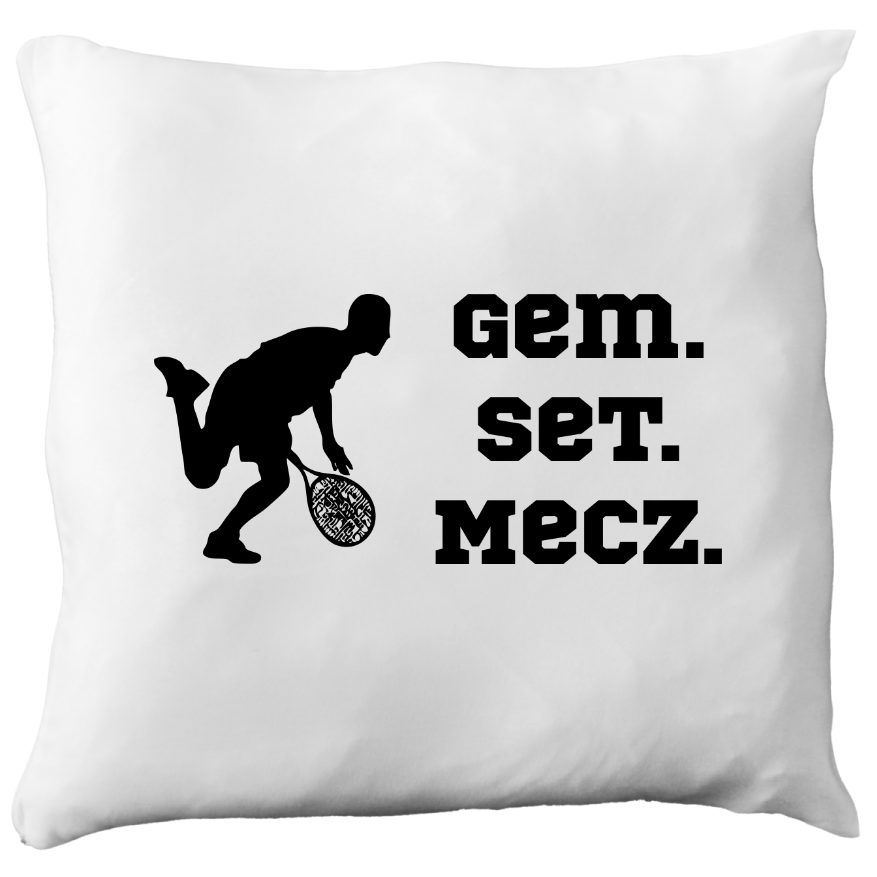 Poduszka z napisem "Gem Set Mecz" – męska #9