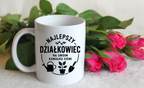Kubek biały z nadrukiem „Najlepszy działkowiec na swoim kawałku ziemi” – ogród, działka #9