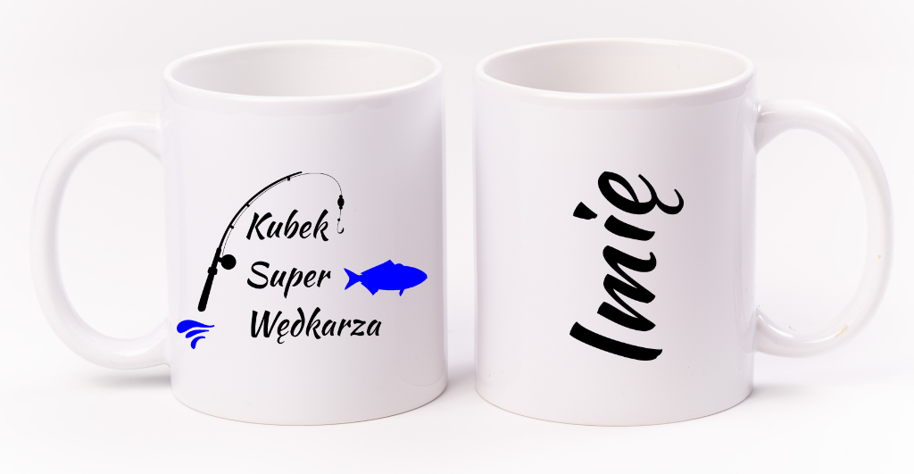 Kubek biały z nadrukiem: "Kubek Super Wędkarza" - wędkarstwo #1