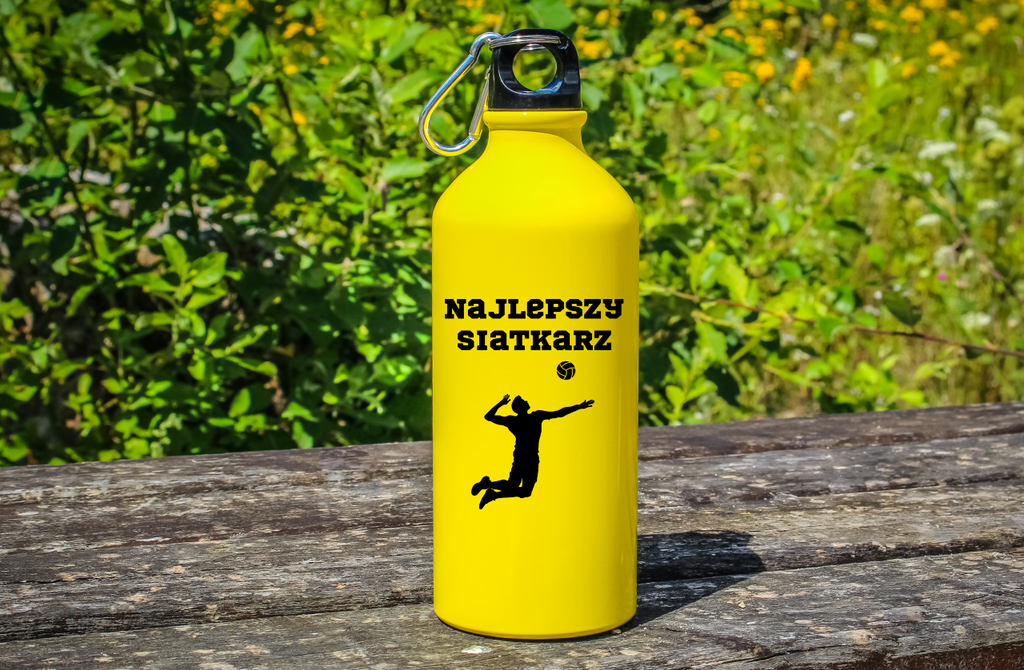Bidon żółty 600 ml z nadrukiem "Najlepszy Siatkarz" #6