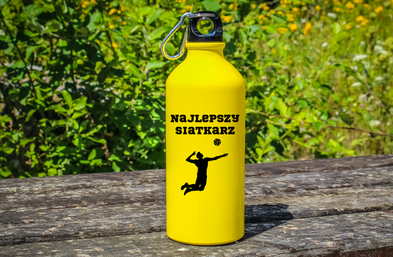 Bidon żółty 600 ml z nadrukiem "Najlepszy Siatkarz" #6