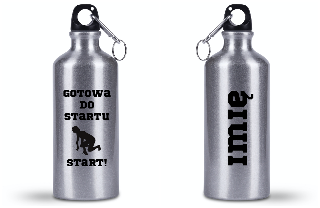 Bidon 500 ml z nadrukiem dla biegaczki – bieganie #4