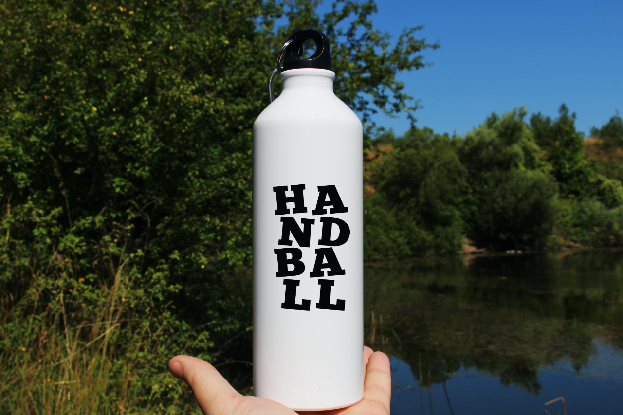Butelka biała 800 ml z czarnym napisem "HANDBALL" #5