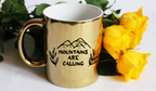 Kubek złoty z nadrukiem „Mountains are Calling” – góry #7