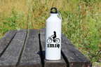 Butelka biała 800 ml na rower z grafiką rowerzystki i imieniem do wyboru – dla rowerzystki #1
