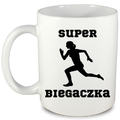Kubek biały z nadrukiem „Super Biegaczka” – bieganie #8