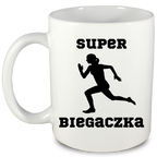 Kubek biały z nadrukiem „Super Biegaczka” – bieganie #8
