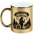 Kubek złoty z nadrukiem „Najlepsza Grzybiarka” – na grzyby #3