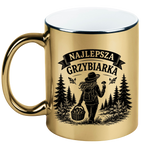 Kubek złoty z nadrukiem „Najlepsza Grzybiarka” – na grzyby #3